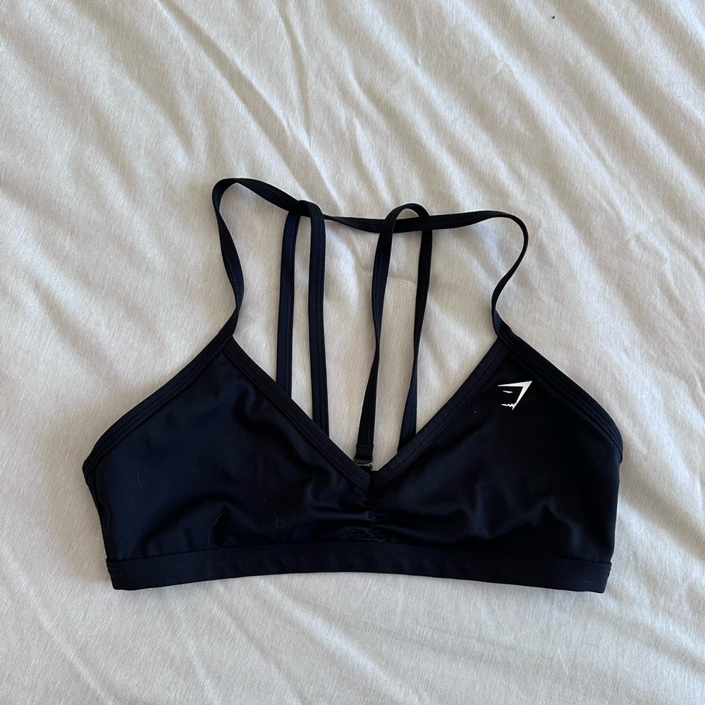 Black Strappy Sports Bra
